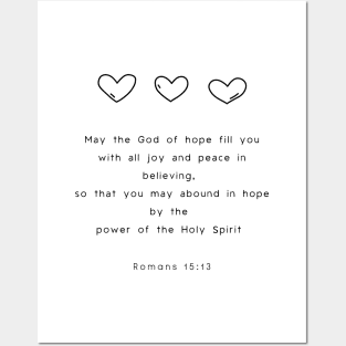 May the God of hope fill you Romans 15:13 Catholic Posters and Art